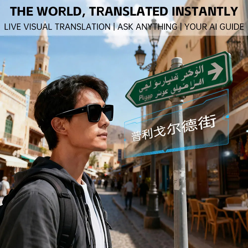 Prvé na svete okuliare na živé vysielanie s AI 1080P kamerou a vysielaním bez použitia rúk