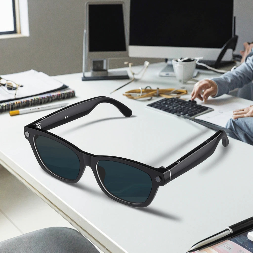 AI inteligentné okuliare s kamerou, nahrávanie, 4GB, IP65, 1080P video, zvuk, AI chat, preklad, BT hovor, hudba, Wifi prenos, V03 slnečné okuliare