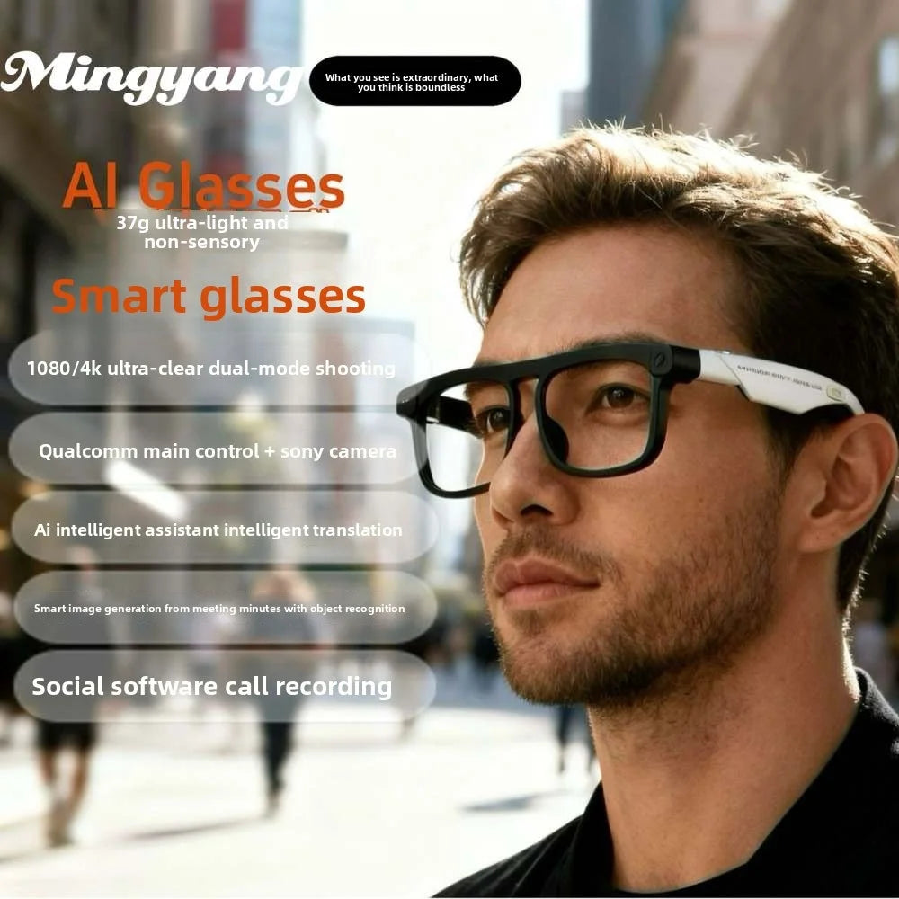 Inteligentné slnečné okuliare s AI prekladom, potlačením šumu, vodeodolné, proti modrému svetlu, UV ochranou, módne 2025, športové, vonkajšie použitie