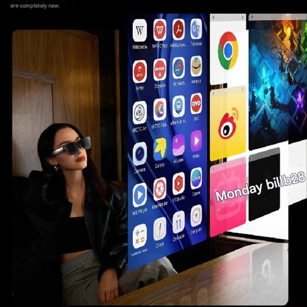 TCL RayNeo Air 3 inteligentné AR okuliare s 120Hz HD prenosným obrovským displejom a ručnou podporou JoyDock