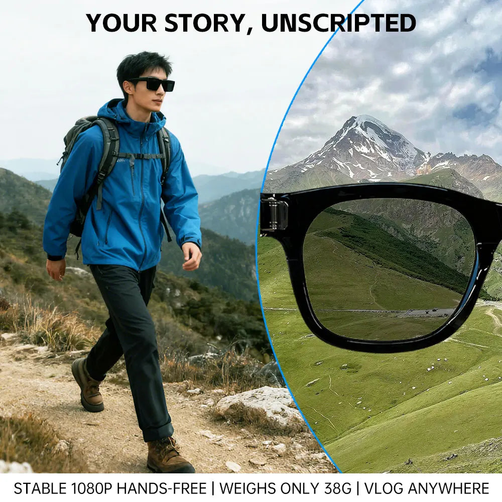 Prvé na svete okuliare na živé vysielanie s AI 1080P kamerou a vysielaním bez použitia rúk