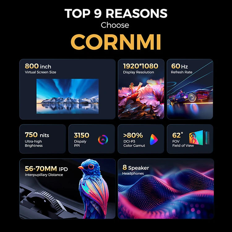 Súkromné HD filmové video mobilné inteligentné obrovské 4K VR okuliare VR headset AR okuliare zariadenia virtuálna realita